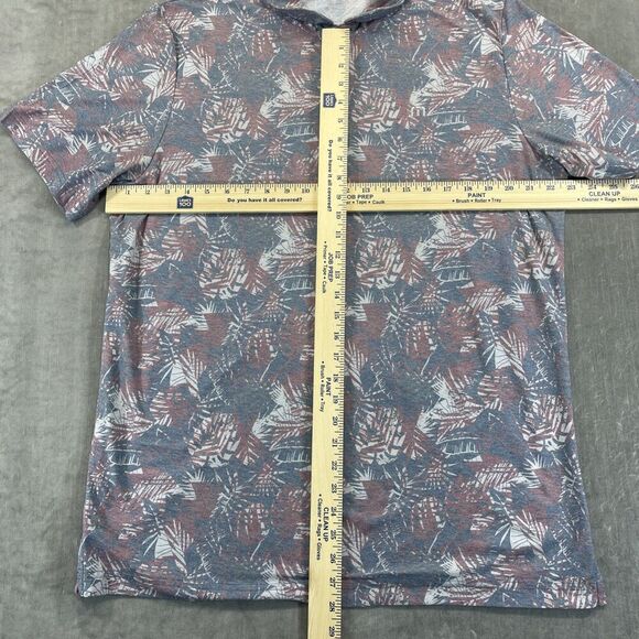 Travis Matthews Mens Gray Palm Print Polo Shirt Short‎ Sleeves Size XL - Picture 4 of 6